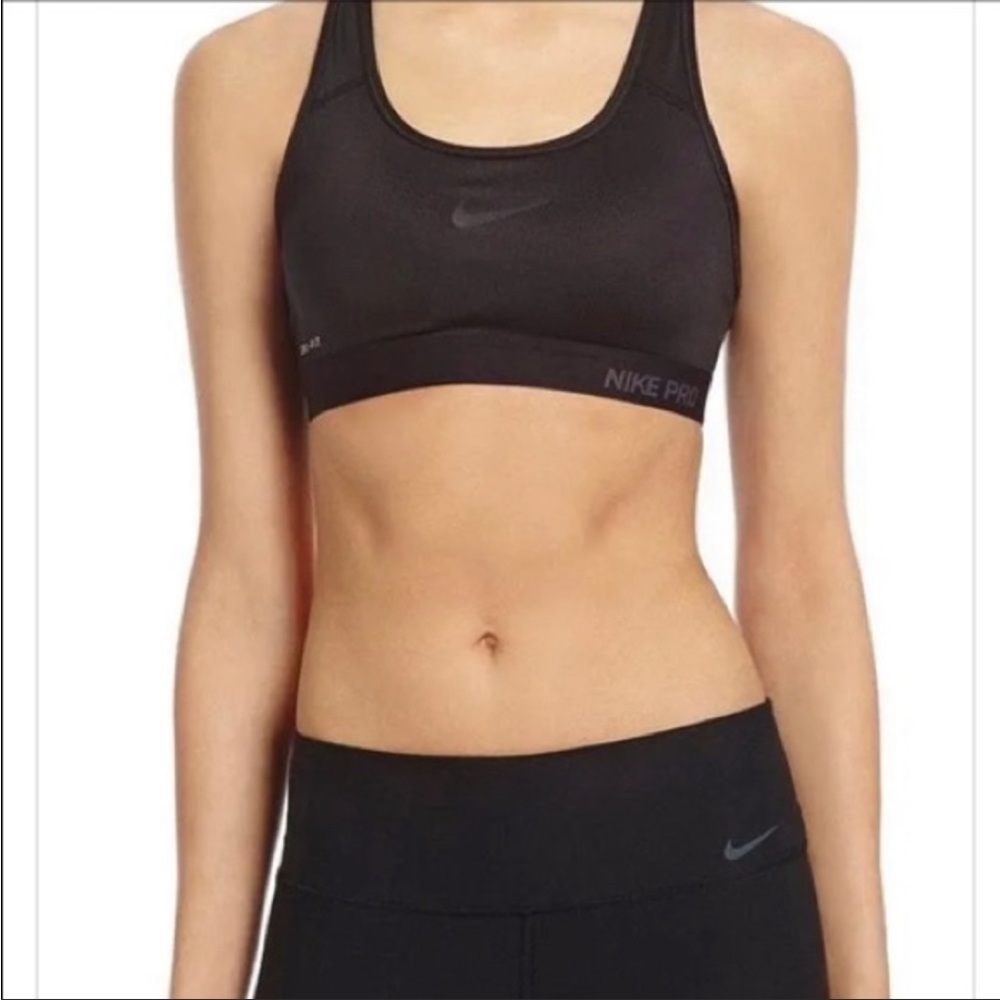 Nike, Nike Pro Dri-Fit Racer Back Sports Bra, Black, Size Medium, EUC
